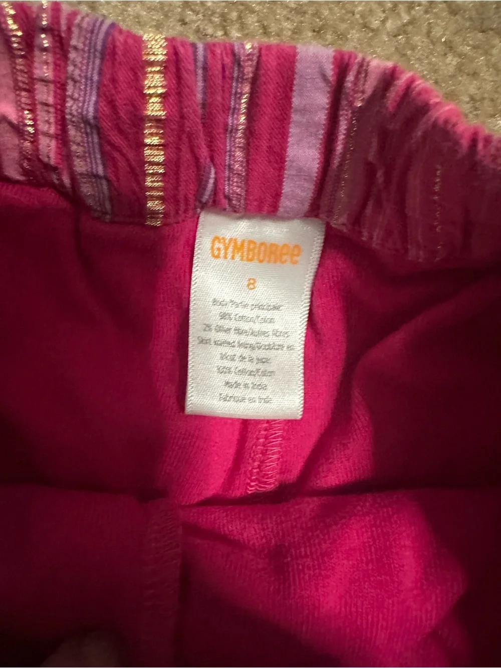Vintage Gymboree Girls Size 8 Pleated Skirt with Gold - Discontinued